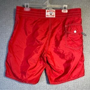 Birdwell Beach Britches 310 Board Shorts Unlined Trunks Solid Red Men’s Size 37